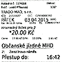 J�zdenka na MHD v T�eb��i